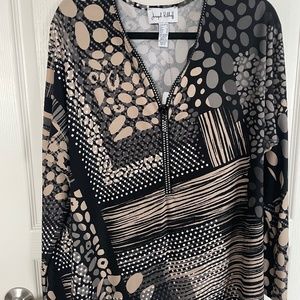 Joseph Ribkoff - size US 14 - NWT - black/beige/grey/white